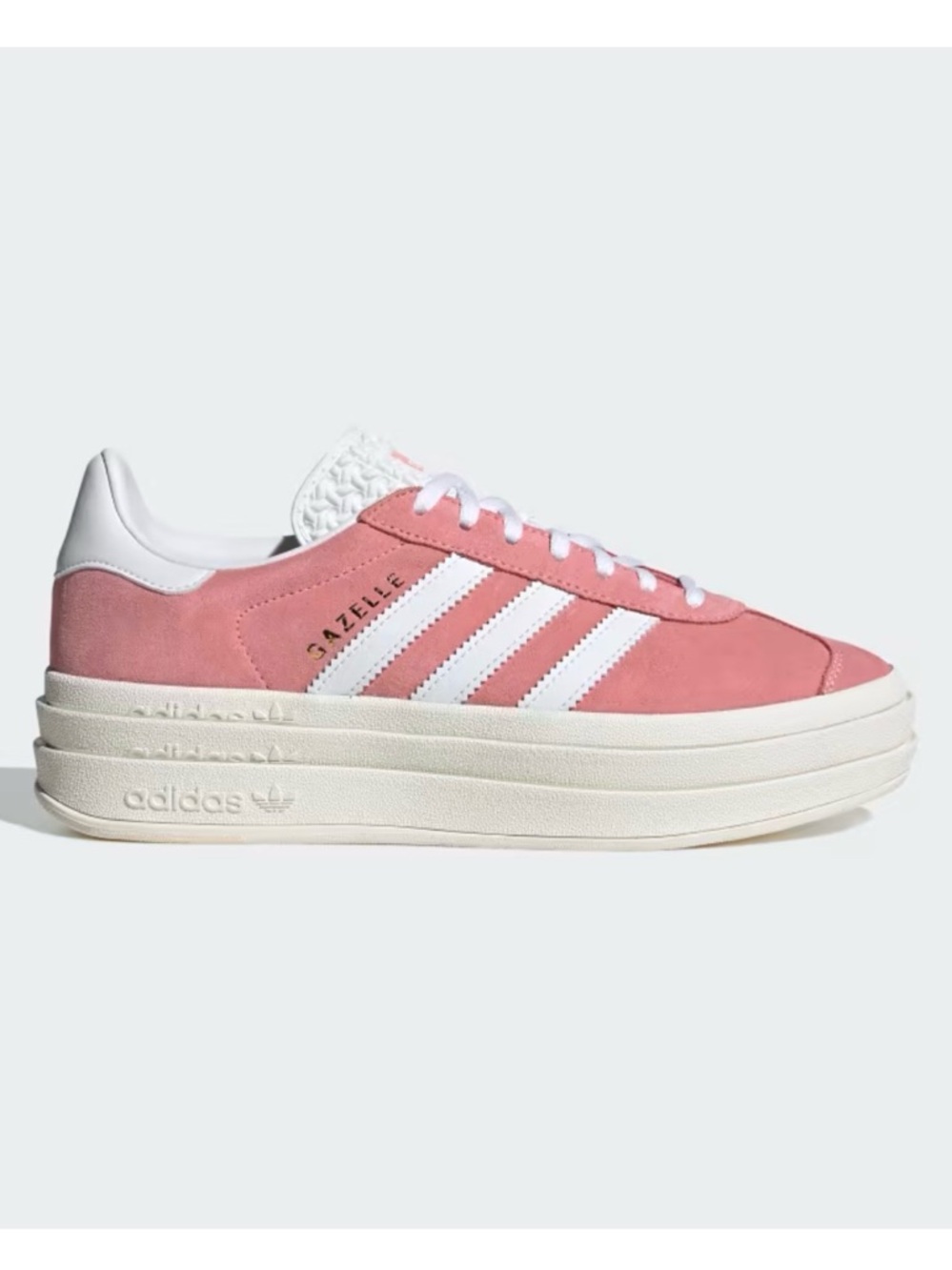 Adidas Gazelle Bold ‘Super Pop” Pink Suede Women's Sneakers with White Stripes